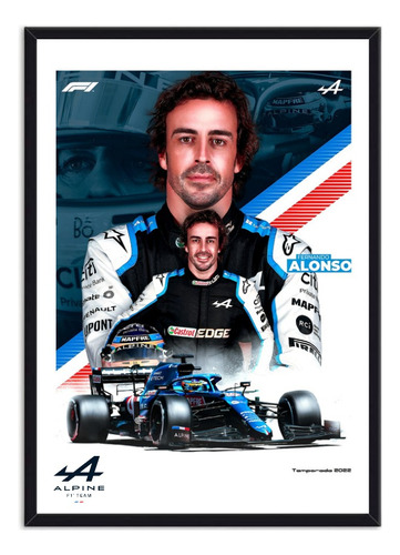 Cuadro Decorativo Fernando Alonso Formula 1 