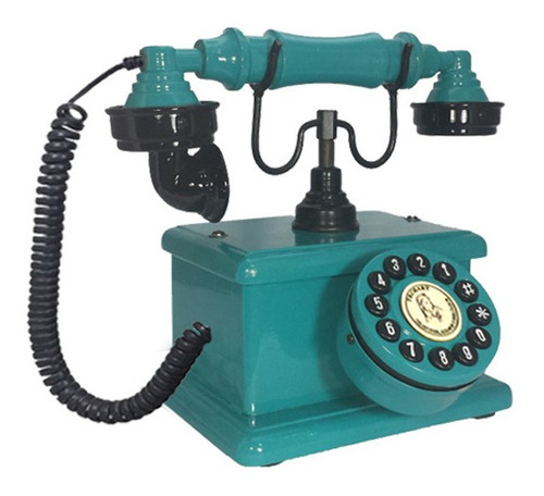 Telefone Antigo Vintage Retro Nelphone Lord Azul Turquesa