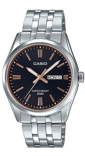 Reloj Casio Hombre Mtp-1335d-1a2 Online Color De La Malla Plateado Color Del Bisel Plateado Color Del Fondo Negro