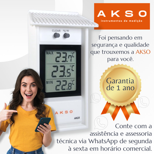 Termômetro Digital De Máxima E Mínima Com Aba De Proteção