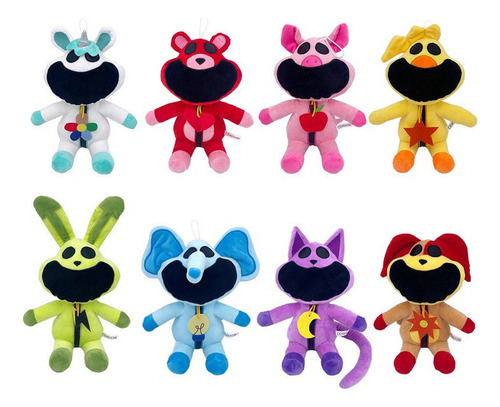 8x Juego De Muñecas De Peluche 2024new Smiling Critters A ..