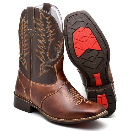 Botas Texanas Country Masculina Botinascouro Legitimo Outlet | Mercado Livre