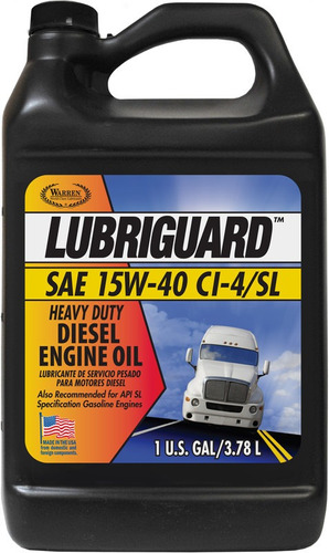 Aceite Motor Warren Lubriguard Diesel 15w40 Ci-4/sl 3.78 Lt