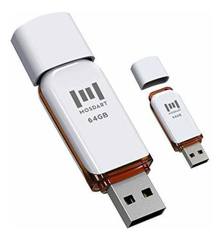 Mosdart - Memoria Usb 2.0 De 64 Gb (2 Unidades, 64 Gb, Con L