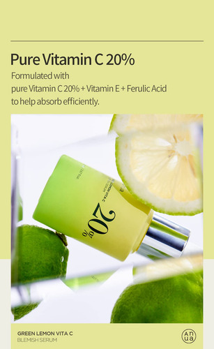 Sérum Anua Green Lemon Vitamina C Con Vitamina E, Ácido Hial
