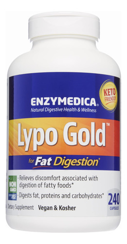 Enzymedica Lypo Gold, Cantidades Concentradas De Enzima Lipa