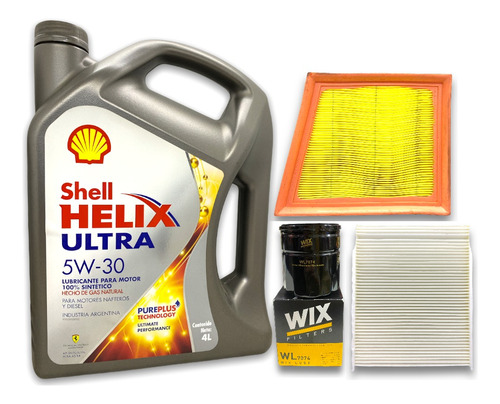 Kit Filtros Ford Ka 1.5 2016 A 2021 + Aceite Shell 5w30