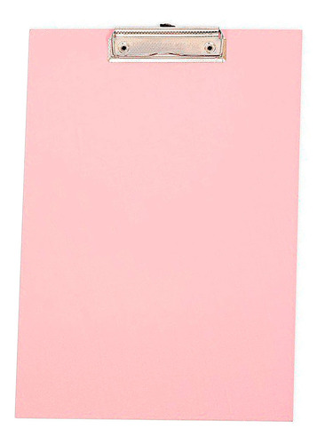 Prancheta A4 Com Prendedor Metal Resistente Eficiente Rosa