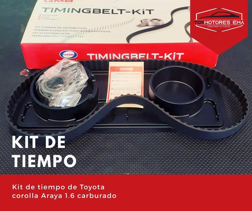 Kit Tiempo Correa Y Tensor Toyota Corolla Araya Baby 1.6 Car