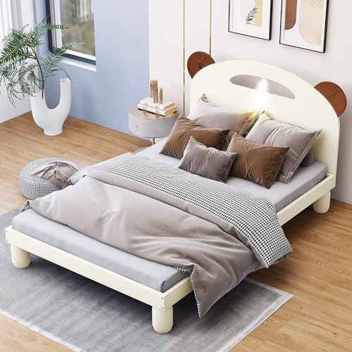 Cama De Plataforma De Tamaño Doble Con Cabecera En Forma De 