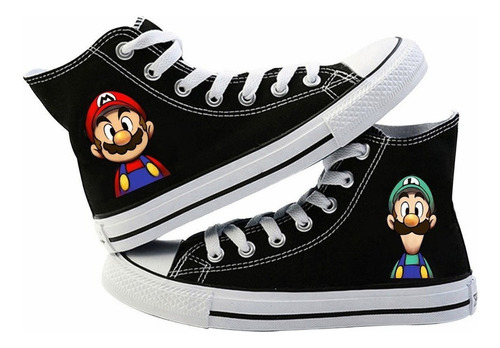 Mario Canvas Shoes, Zapatos Deportivos De Dibujos Animados
