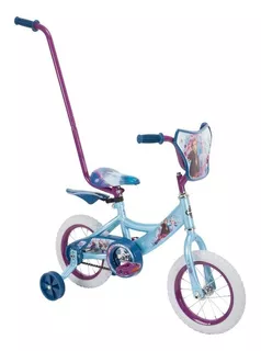 Bicicleta Frozen Rodada 12 Niñas Infantil Disney Huffy Color Celeste