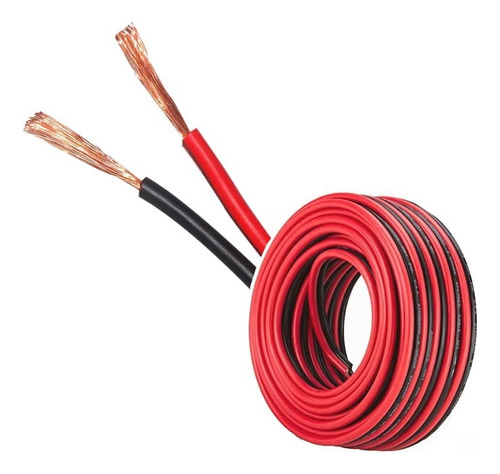 Rollo Cable De Parlante Rojo Negro #16  100 Metros