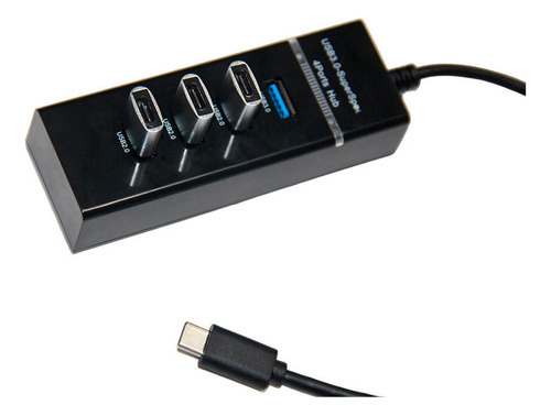 Hub Tipo C 1 Usb 3.0 E 3 Usb 2.0 Com 3 Adap Usb/tipo C