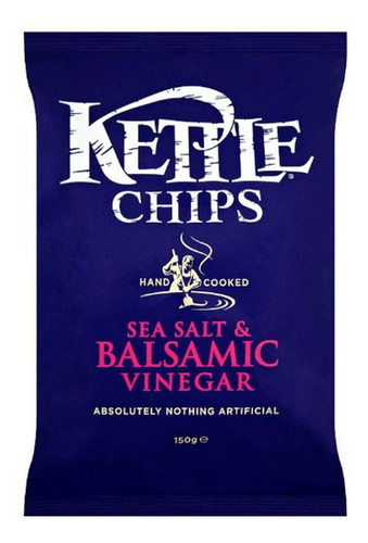 Pack De 4 Bolsas De Kettle Chips Balsamic Vinegar Y Sea Salt