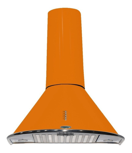 Campana Cocina Circular 60 3v Color Naranja Motor Turbo1000