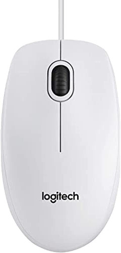Mouse Optico Blanco Con Cable Logitech B100