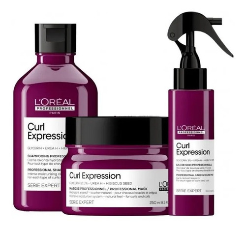 Kit Loreal Curl Expression Shampoo + Másc + Leave In