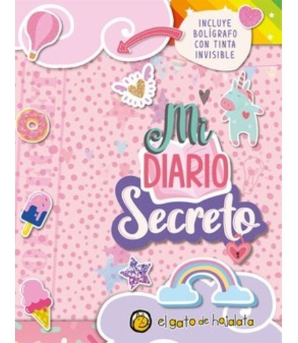 Libro Mi Diario Secreto Rosa - Gato De Hojalata