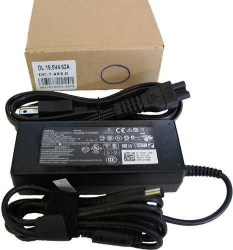 Cargador Dell Pin Central 90w Latitude Inspiron 19.5v 4.62a