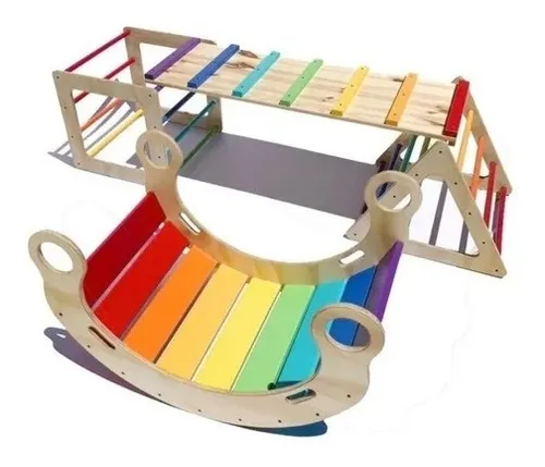 Juegos De Plaza Madera Completa Trepador Ni os Arcoiris