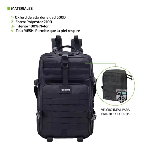 Mochila Tactica Bolso Para Hombre Mujer Portanotebook Femmto