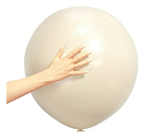 Globo Látex Blanco Crema 18  10 Unid. Baby Shower Y Cumpleañ