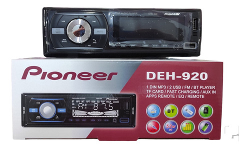 Reproductor Pioneer Bluetooth  Mp3 Usb Radio Control/ Carro