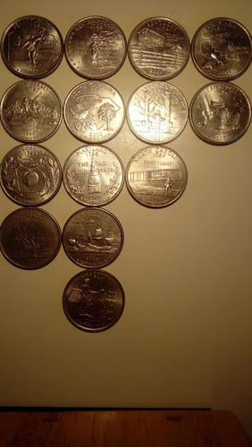 1 Moneda A Elección 25 Centavos Dolar Usa Colección Estados