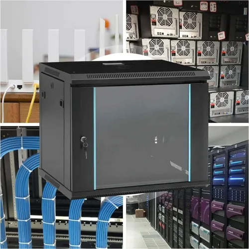 Gabinete Rack Cooler 9u 53x40x30cm Con Llave Ideal Servidor