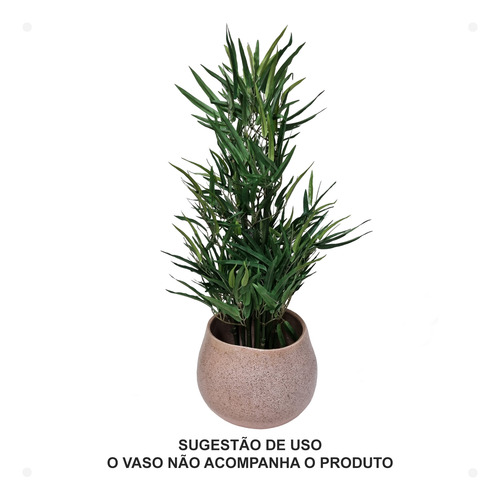 Muda Mini Bambu Artificial Premium Com Base 65cm