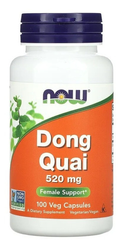 Now Foods NAC Dong Quai, 520 Mg 100 Capsulas Vegetales Sin sabor