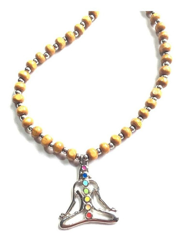 Collar Buda Chakras  Madera