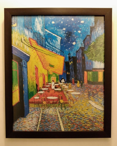 Van Gogh _terraza De Café Por La Noche Enmarcado