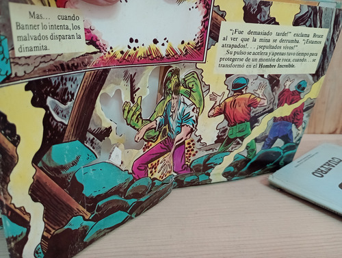 Minilibro Pop Up El Increíble Hulk Y Popeye Vintage 2 Piezas (Usado)