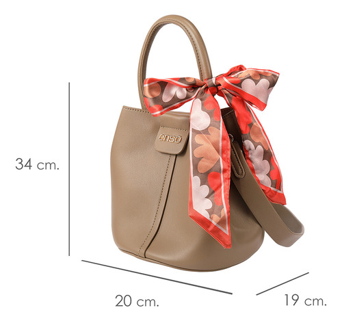 Bolsa Mini Bucket Enso Mujer Eb243304bube Beige
