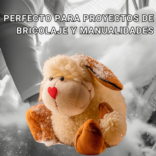 Vellón Siliconado Premium 100% Puro Importado Fibra Poliéster Eslon Korea Relleno Almohadones Peluches Muñecos Cojines Acolchados Artesanías 10 Kg Blanco Máxima Suavidad Calidad Hipoalergenico