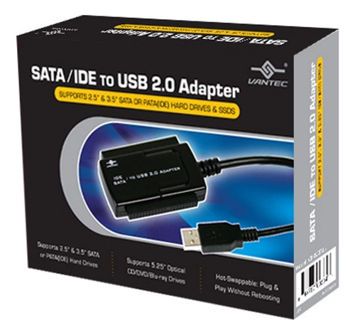 Vantec Cb-isatau2 Sata/ide A Usb 2.0 Adaptador Admite Unidad