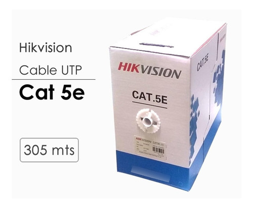 Rollo Cable De Cobre Cat 5e Hikvision Ds-1ln5e Ee Awg 25 305