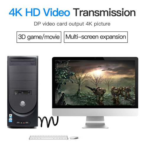 Cable Display Port Vention Video 4k Full Hd 1080p 1m 10 Pzas