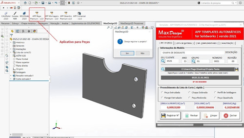 Aplicativo Lista De Material Automática Desenho Solidworks