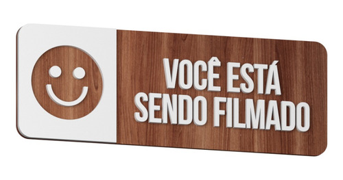 Placa Sinalização Sorria Você Está Sendo Filmado Escola Hote