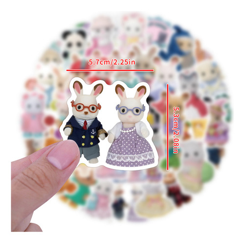 - 120 Stickers Ternurines Sylvanian Pegatinas Calico Calcoma
