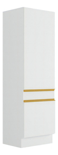 Paneleiro 2 Portas 62cm Com Rodapé Veneza Multimóveis V2119 Cor Branco/dourado