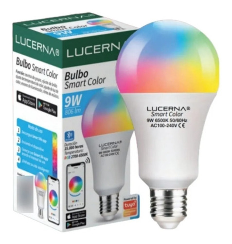 Bombillos Led Smart Color 9w E27 Lucerna. Bom-217  