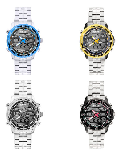 Reloj G-force Original Al161 Digital Acero Hombre + Estuche