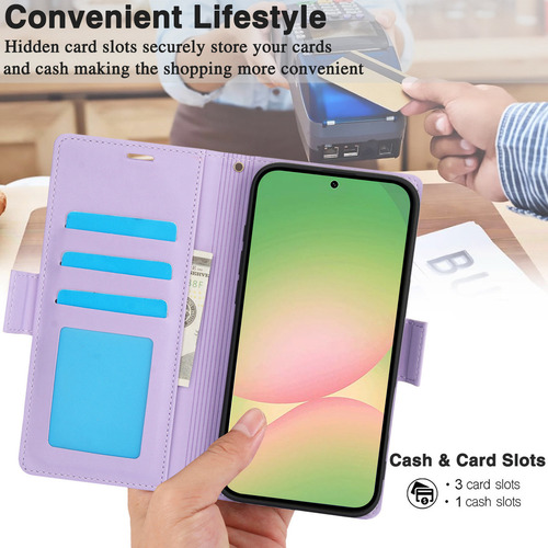 Funda De Piel Tipo Cartera Con Tapa Para Samsung Galaxy A56 A36 A26 A16 A06