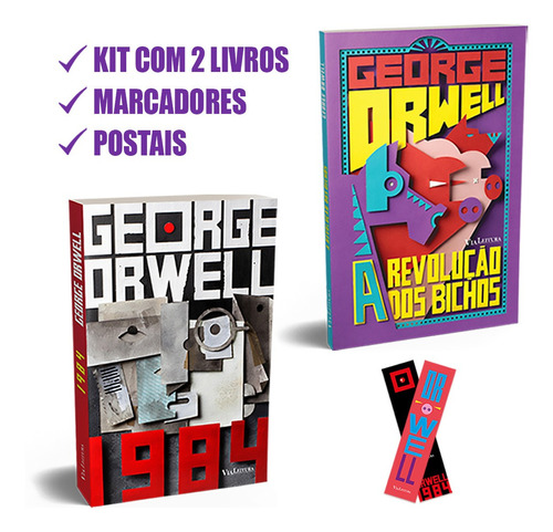 George Orwell - 1984 + A Revolução Dos Bichos, De George Orwell. Editora Via Leitura, Capa Mole Em Português