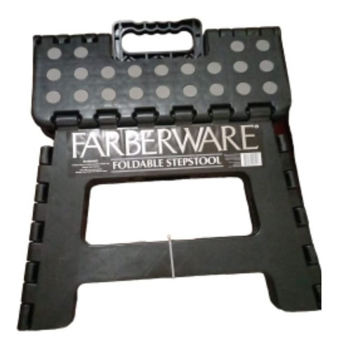 Farberware Folddable Stepstool Escalera Negra Banco 1 Peldañ