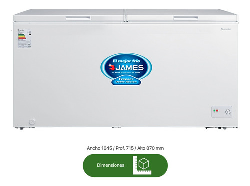 Freezer James Horizontal Fhj 510 M Doble Acción 496 L Kirkor